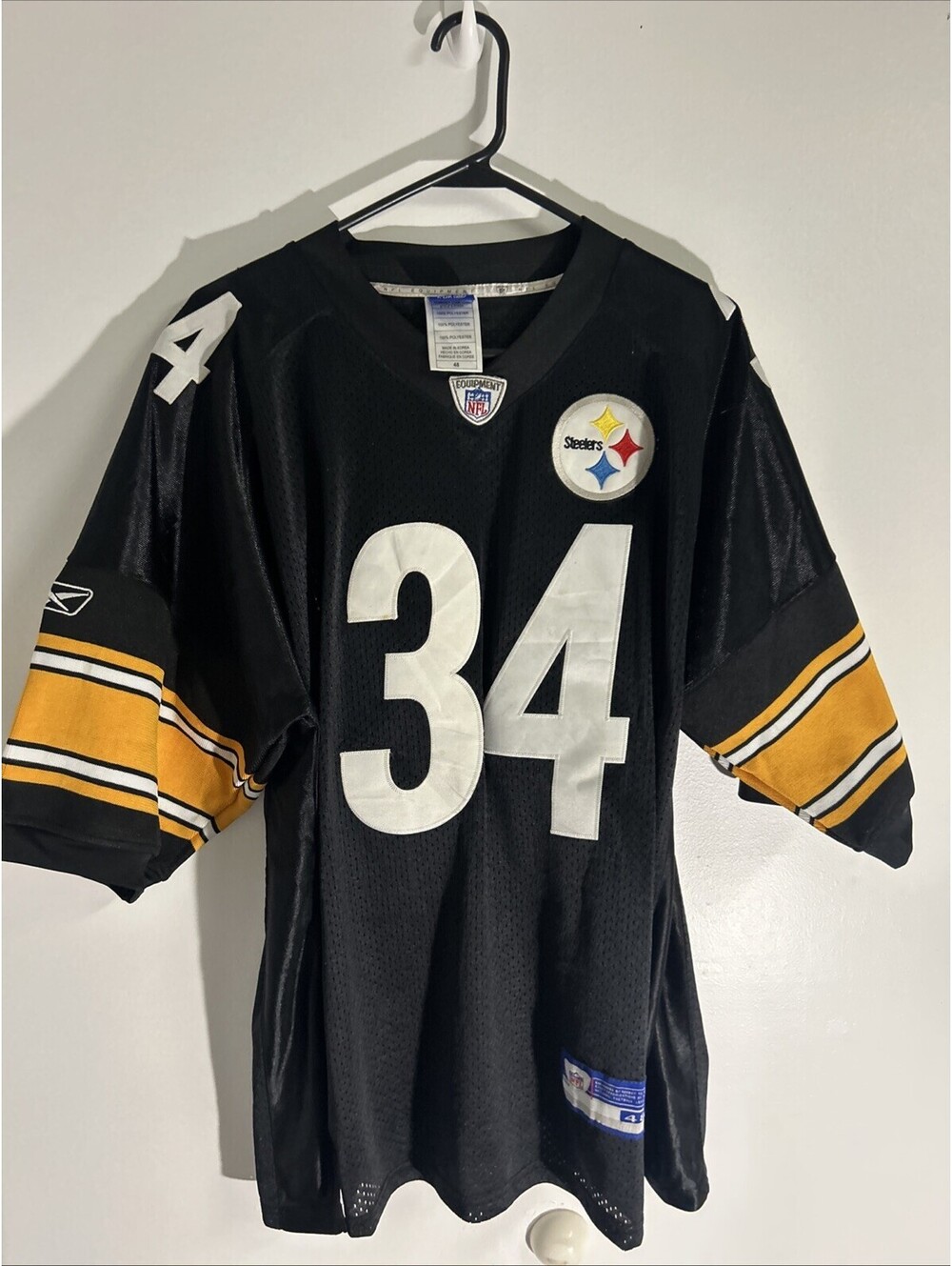 Reebok Men’s Size 48 Pittsburgh Steelers #34 Rashard Mendenhall NFL Jersey